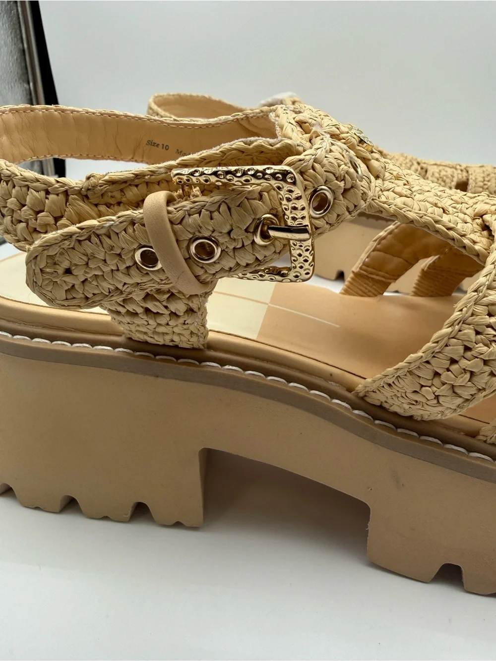 Dolce Vita Tan Woven Platform Sandal